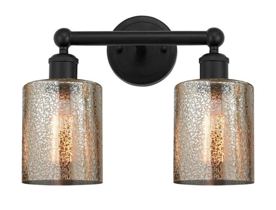 Innovations 616-2W-BK-G116 Two Light Bath Vanity, Matte Black