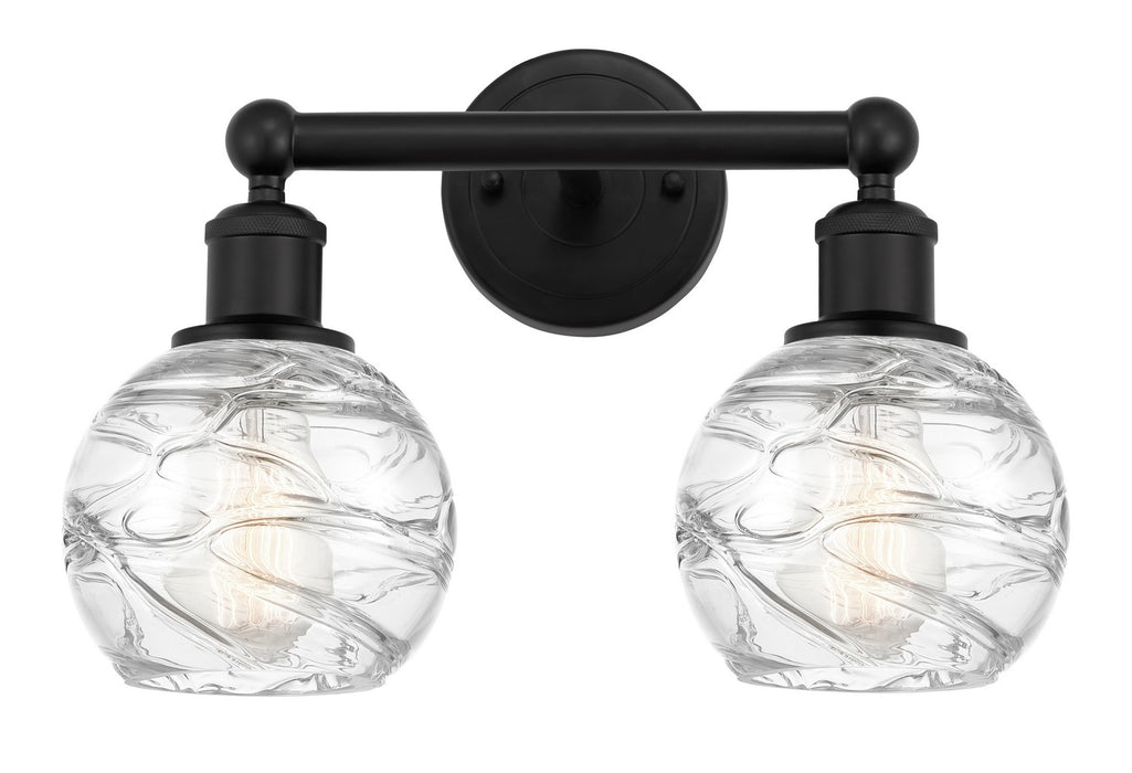 Innovations 616-2W-BK-G1213-6 Two Light Bath Vanity, Matte Black