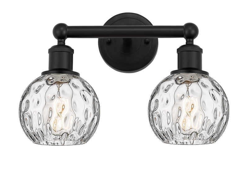 Innovations 616-2W-BK-G1215-6 Two Light Bath Vanity, Matte Black