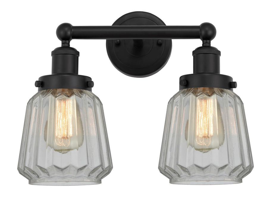 Innovations 616-2W-BK-G142 Two Light Bath Vanity, Matte Black
