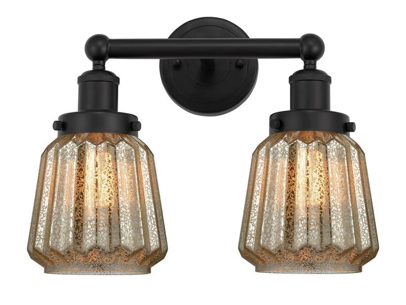 Innovations 616-2W-BK-G146 Two Light Bath Vanity, Matte Black