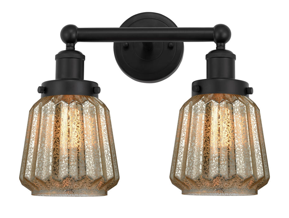 Innovations 616-2W-BK-G146 Two Light Bath Vanity, Matte Black