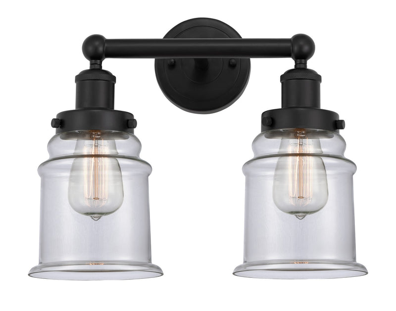 Innovations 616-2W-BK-G182 Two Light Bath Vanity, Matte Black