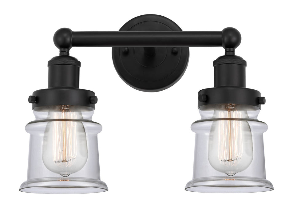 Innovations 616-2W-BK-G182S Two Light Bath Vanity, Matte Black