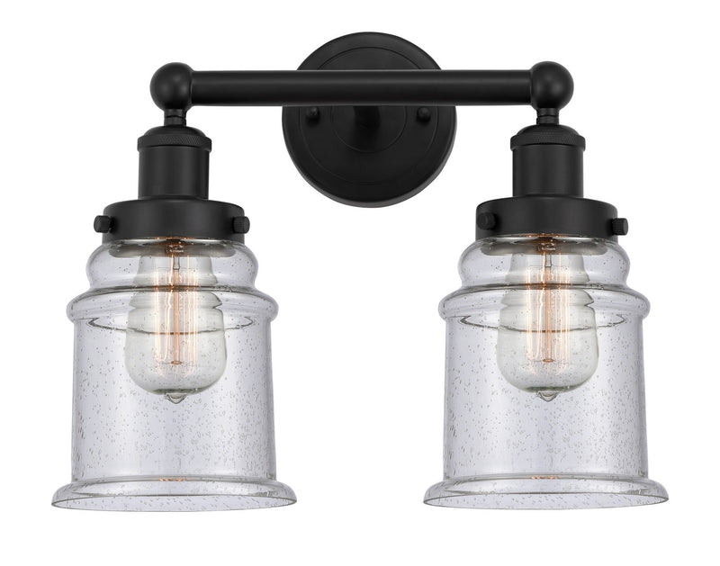 Innovations 616-2W-BK-G184 Two Light Bath Vanity, Matte Black