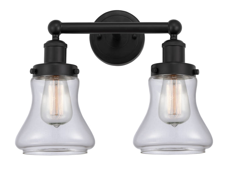 Innovations 616-2W-BK-G192 Two Light Bath Vanity, Matte Black