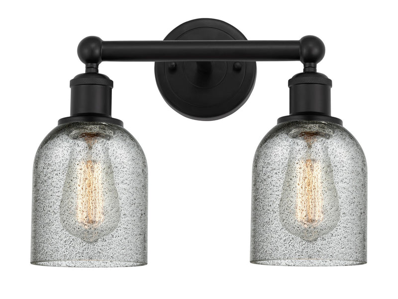 Innovations 616-2W-BK-G257 Two Light Bath Vanity, Matte Black
