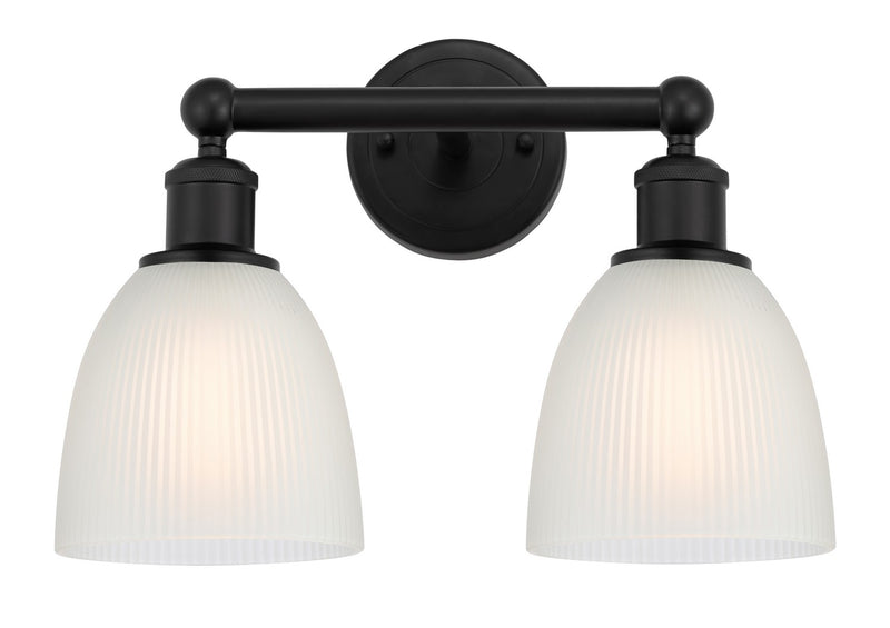 Innovations 616-2W-BK-G381 Two Light Bath Vanity, Matte Black
