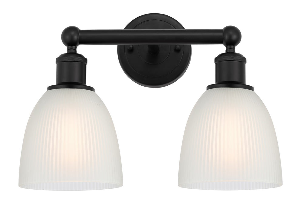 Innovations 616-2W-BK-G381 Two Light Bath Vanity, Matte Black