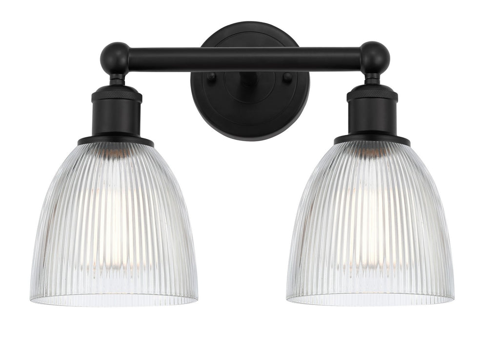 Innovations 616-2W-BK-G382 Two Light Bath Vanity, Matte Black