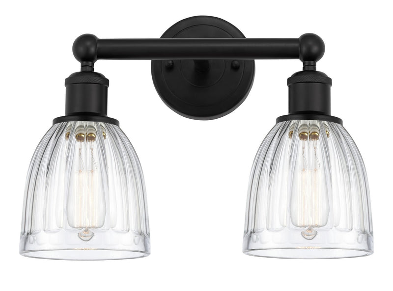 Innovations 616-2W-BK-G442 Two Light Bath Vanity, Matte Black