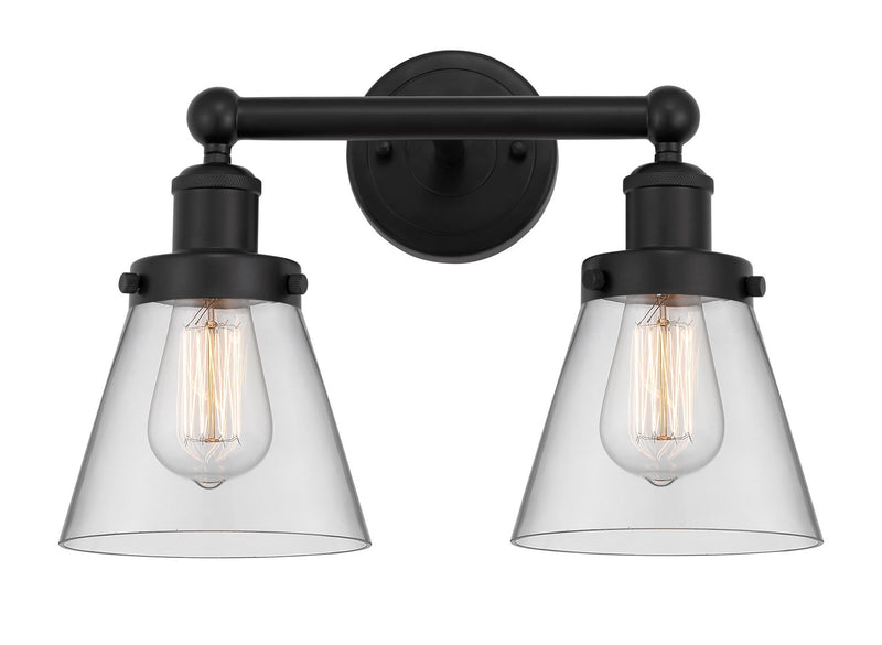 Innovations 616-2W-BK-G62 Two Light Bath Vanity, Matte Black