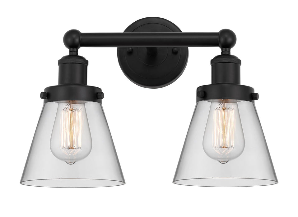 Innovations 616-2W-BK-G62 Two Light Bath Vanity, Matte Black