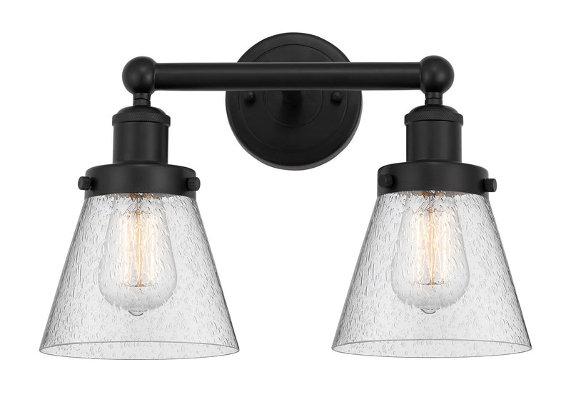 Innovations 616-2W-BK-G64 Two Light Bath Vanity, Matte Black