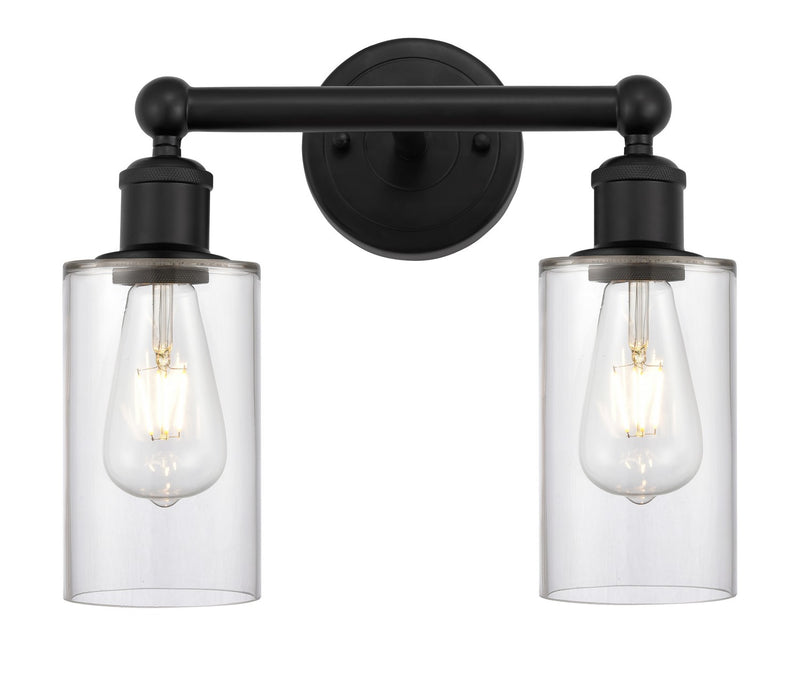 Innovations 616-2W-BK-G802 Two Light Bath Vanity, Matte Black