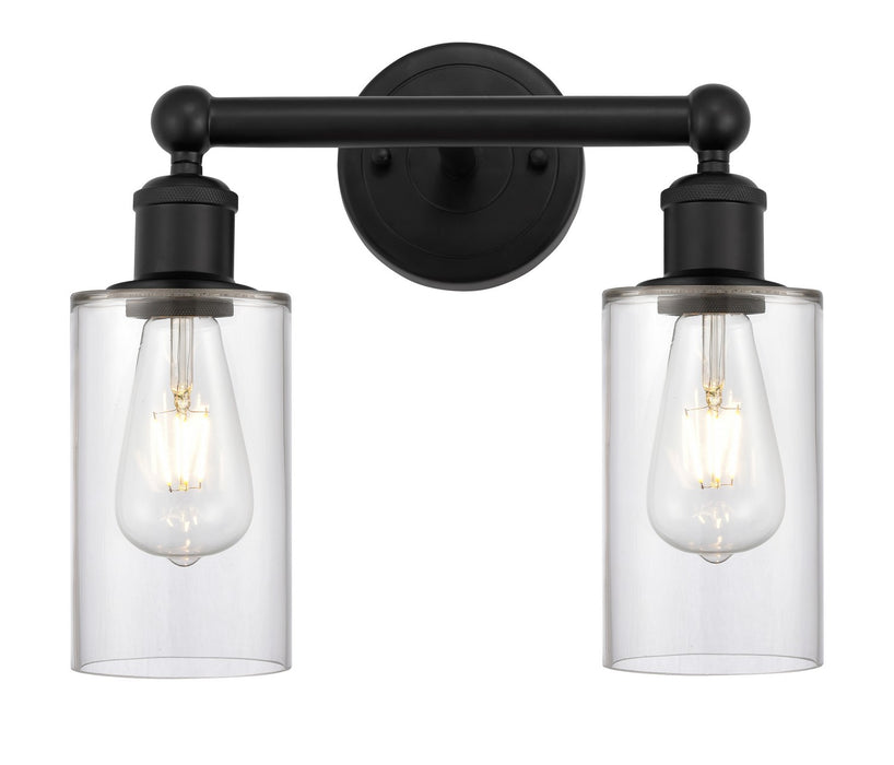 Innovations 616-2W-BK-G802 Two Light Bath Vanity, Matte Black
