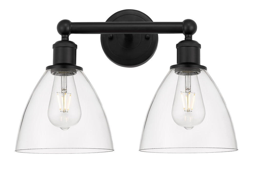 Innovations 616-2W-BK-GBD-752 Two Light Bath Vanity, Matte Black