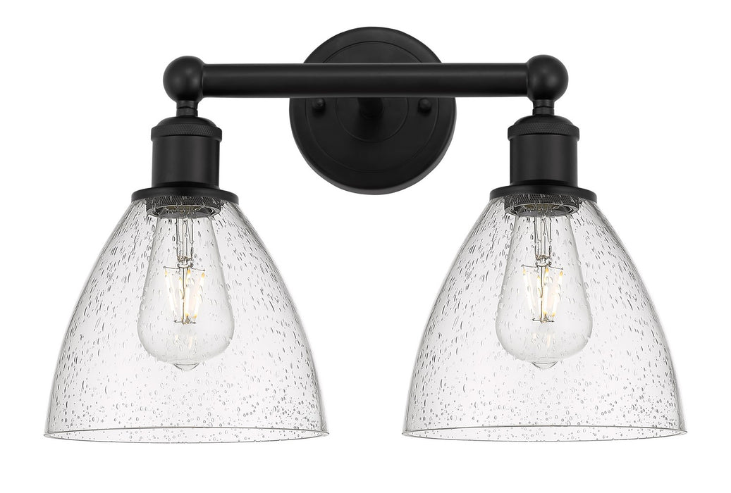 Innovations 616-2W-BK-GBD-754 Two Light Bath Vanity, Matte Black