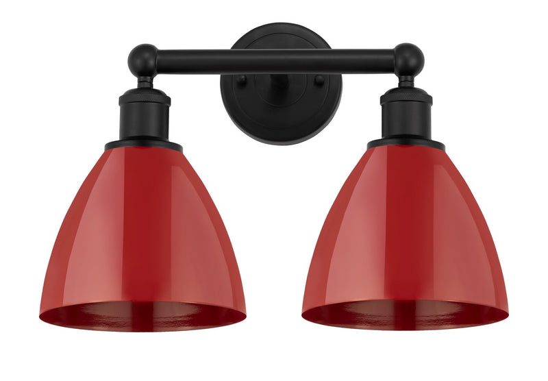 Innovations 616-2W-BK-MBD-75-RD Two Light Bath Vanity, Matte Black