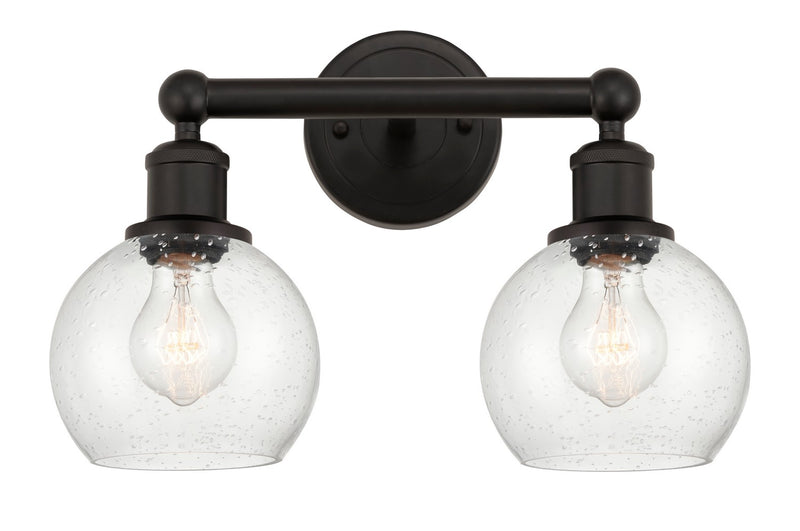 Innovations 616-2W-OB-G124-6 Two Light Bath Vanity, Oil Rubbed Bronze