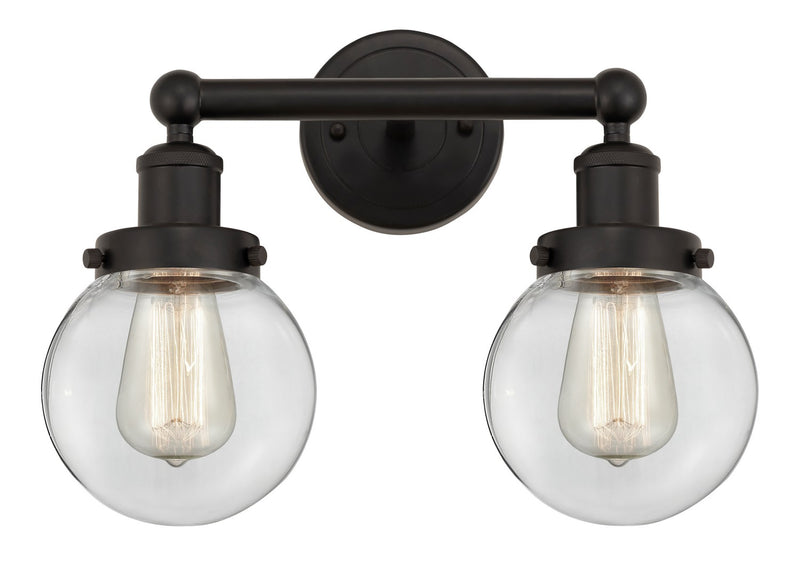Innovations 616-2W-OB-G202-6 Two Light Bath Vanity, Oil Rubbed Bronze