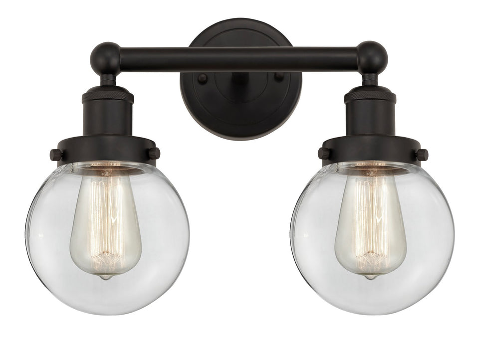 Innovations 616-2W-OB-G202-6 Two Light Bath Vanity, Oil Rubbed Bronze