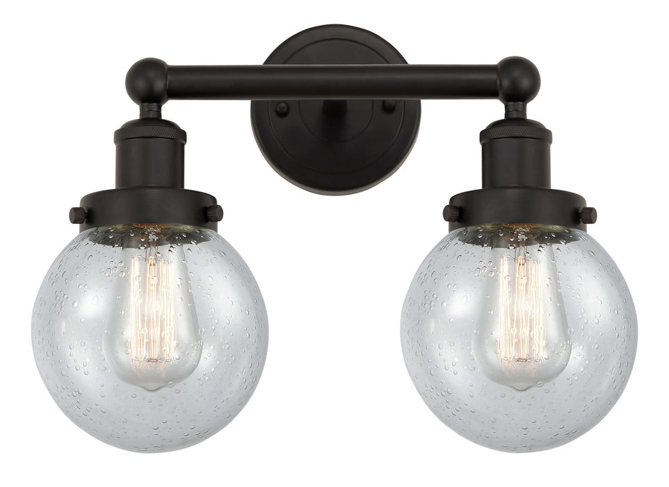 Innovations 616-2W-OB-G204-6 Two Light Bath Vanity, Oil Rubbed Bronze