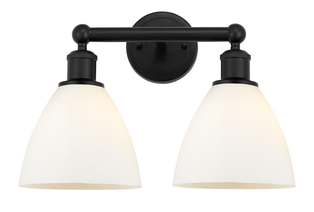 Innovations 616-2W-BK-GBD-751 Two Light Bath Vanity, Matte Black