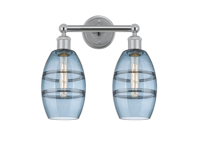 Innovations 616-2W-PC-G557-6BL Two Light Bath Vanity, Polished Chrome