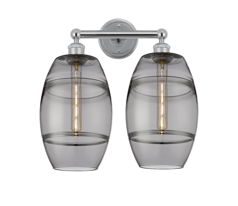 Innovations 616-2W-PC-G557-8SM Two Light Bath Vanity, Polished Chrome