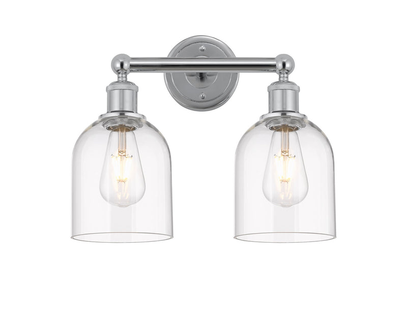 Innovations 616-2W-PC-G558-6CL Two Light Bath Vanity, Polished Chrome