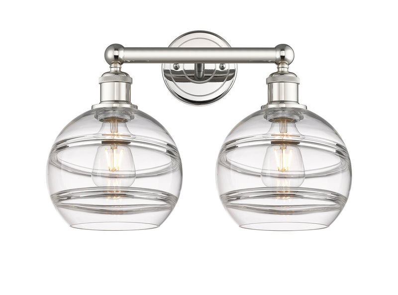 Innovations 616-2W-PN-G556-8CL Two Light Bath Vanity, Polished Nickel