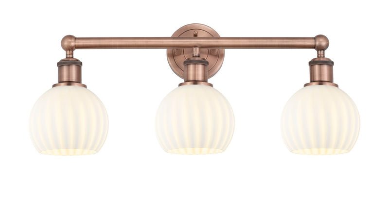 Innovations 616-3W-AC-G1217-6WV LED Bath Vanity, Antique Copper