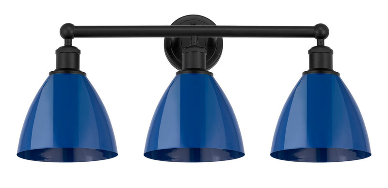 Innovations 616-3W-BK-MBD-75-BL Three Light Bath Vanity, Matte Black