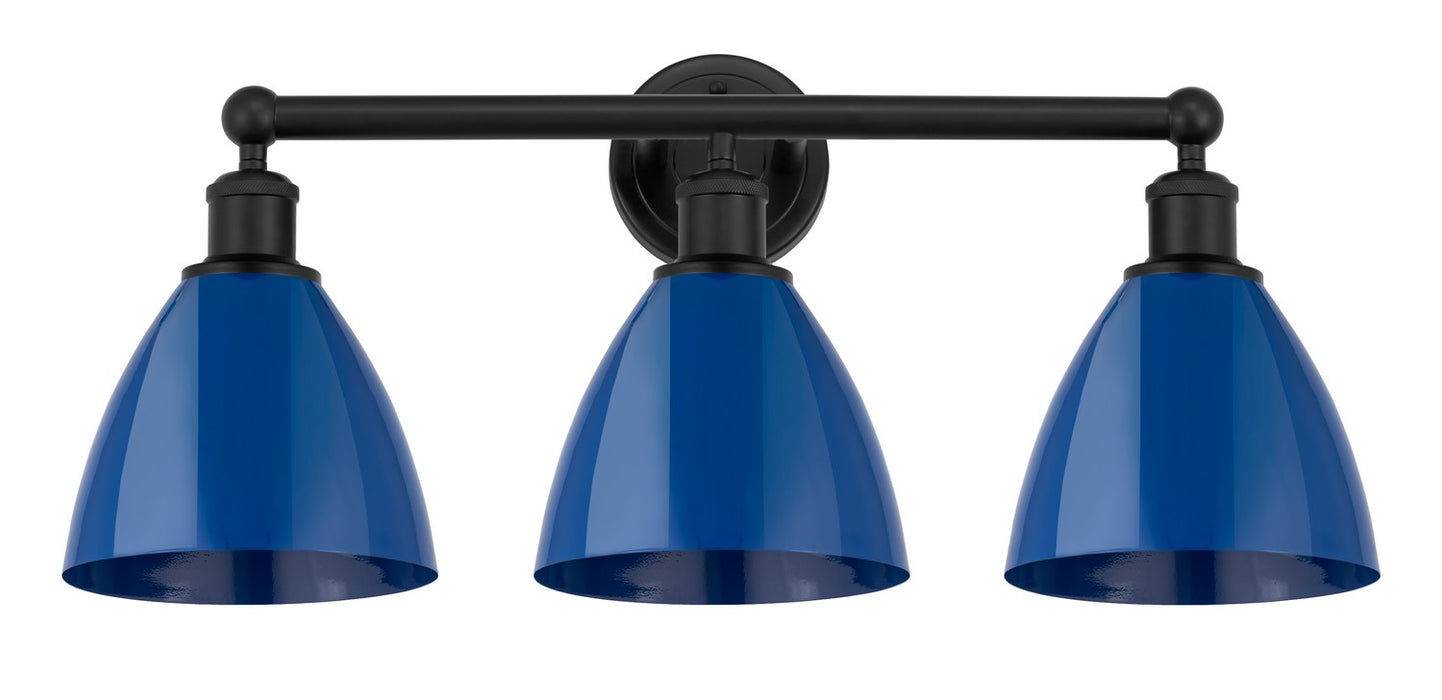 Innovations 616-3W-BK-MBD-75-BL Three Light Bath Vanity, Matte Black