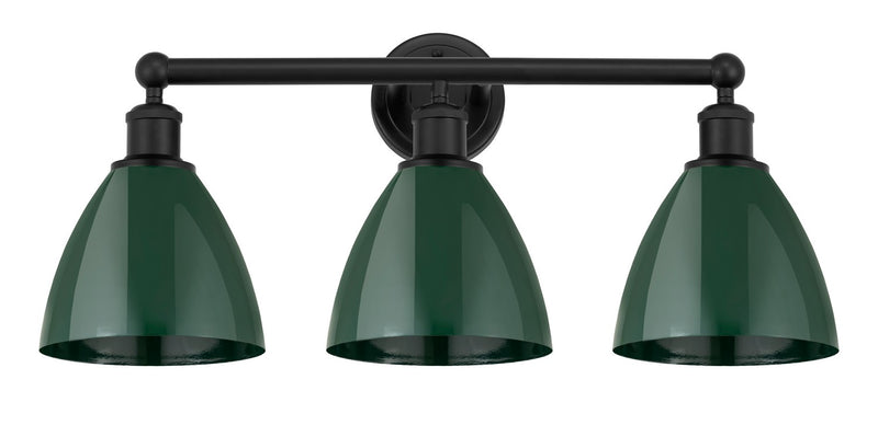 Innovations 616-3W-BK-MBD-75-GR Three Light Bath Vanity, Matte Black