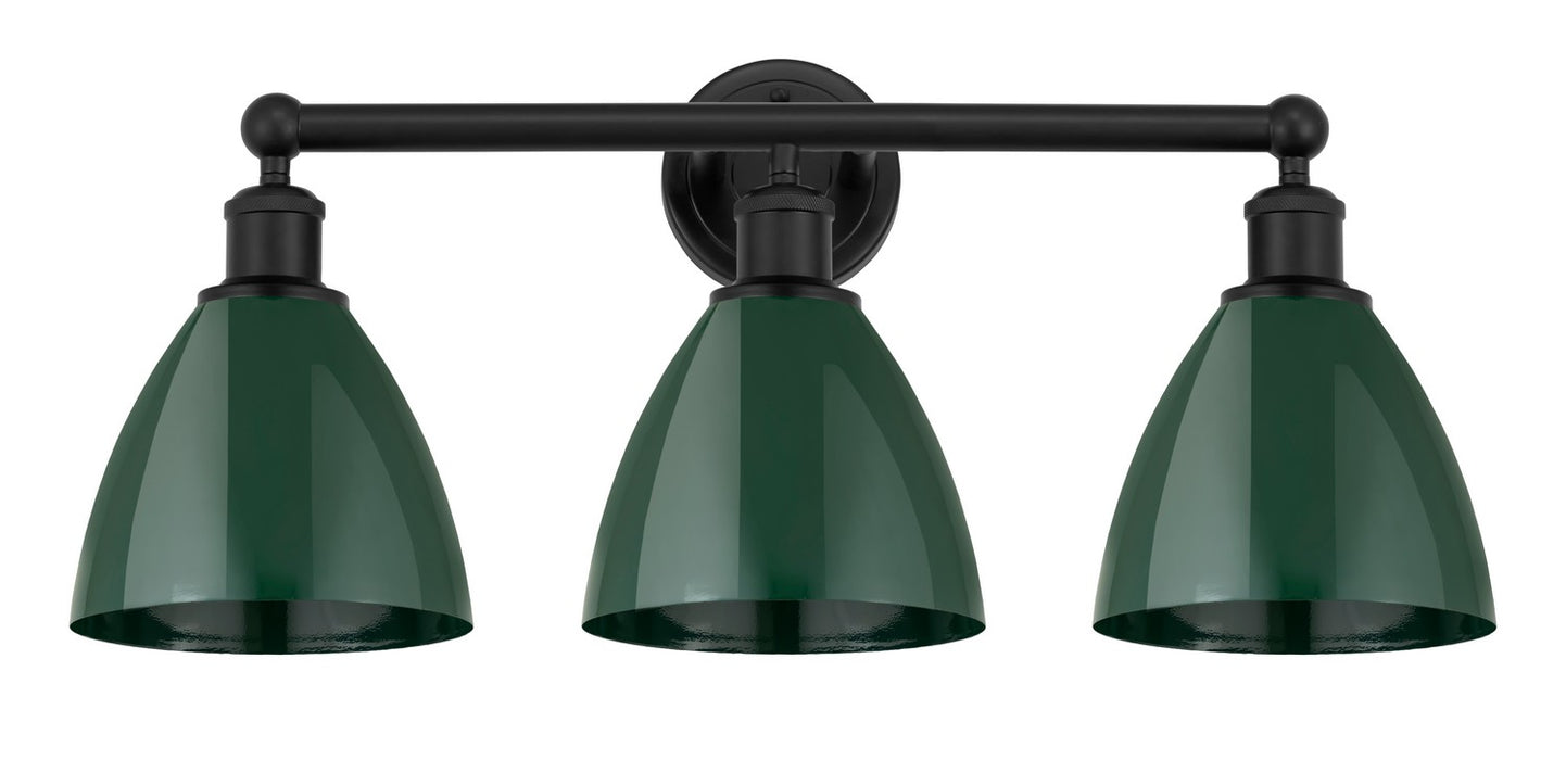 Innovations 616-3W-BK-MBD-75-GR Three Light Bath Vanity, Matte Black