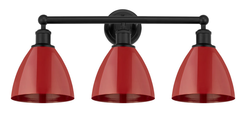 Innovations 616-3W-BK-MBD-75-RD Three Light Bath Vanity, Matte Black