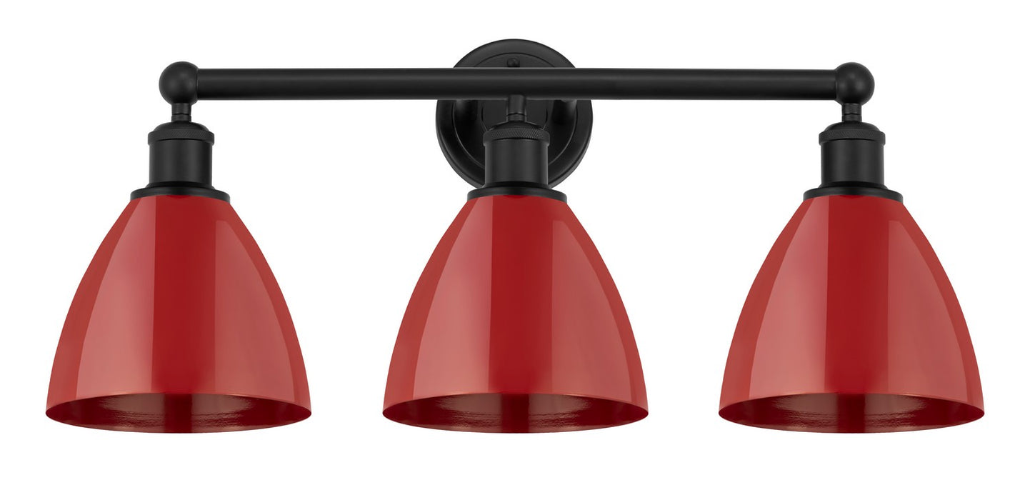Innovations 616-3W-BK-MBD-75-RD Three Light Bath Vanity, Matte Black