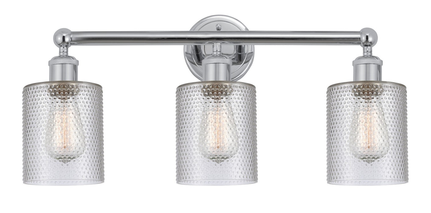 Innovations 616-3W-PC-G112 Three Light Bath Vanity, Polished Chrome