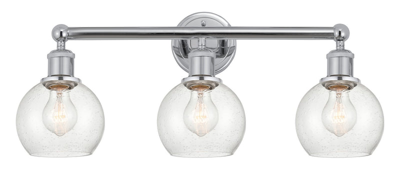 Innovations 616-3W-PC-G124-6 Three Light Bath Vanity, Polished Chrome