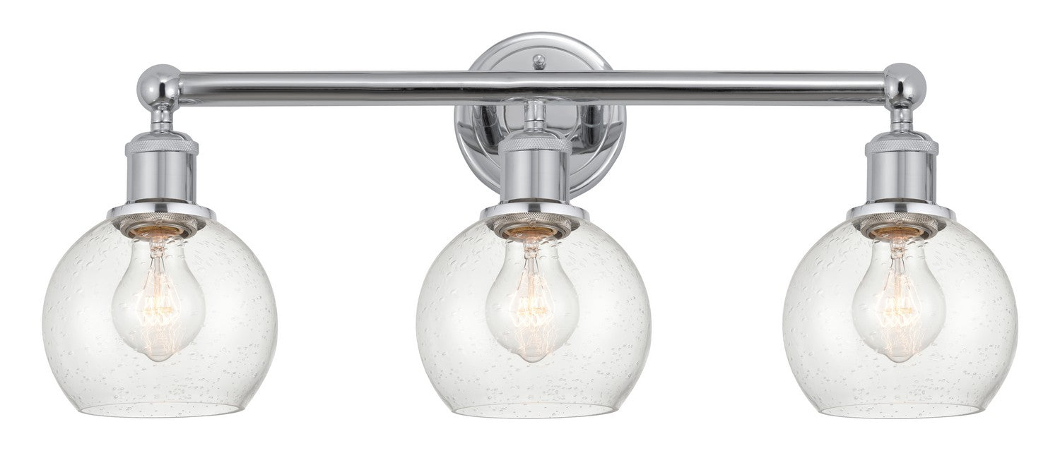 Innovations 616-3W-PC-G124-6 Three Light Bath Vanity, Polished Chrome