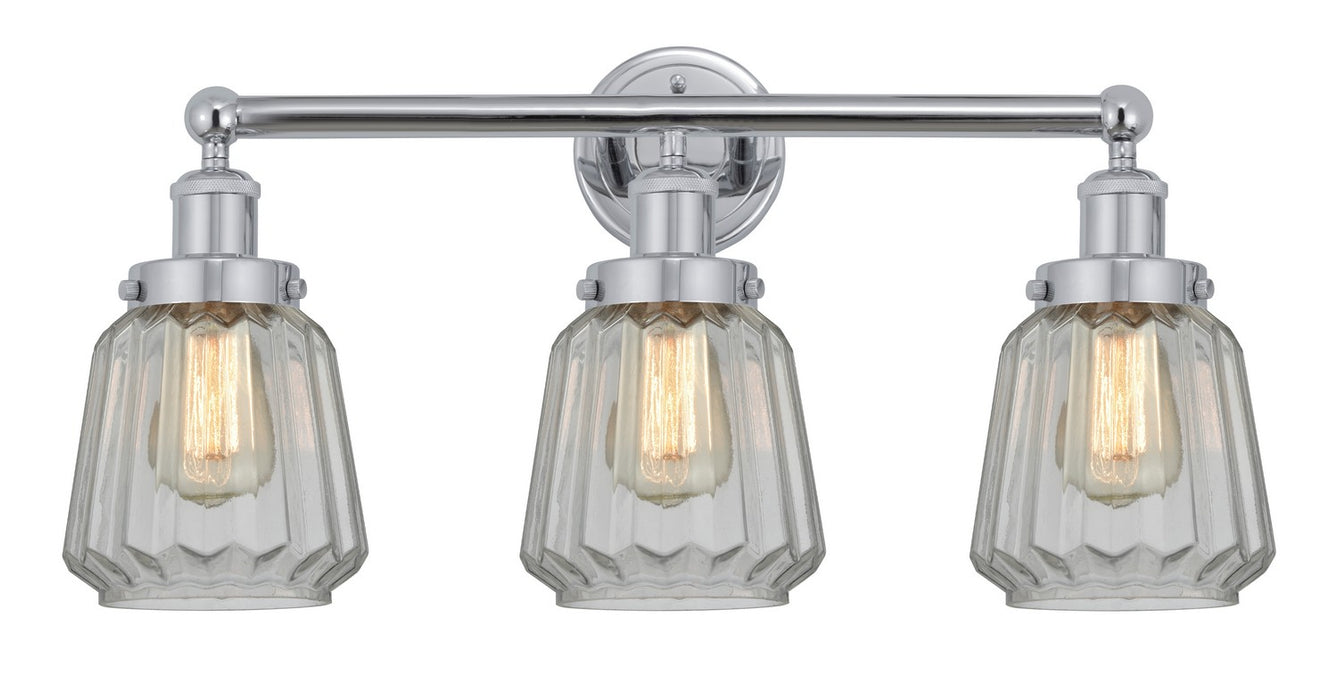 Innovations 616-3W-PC-G142 Three Light Bath Vanity, Polished Chrome