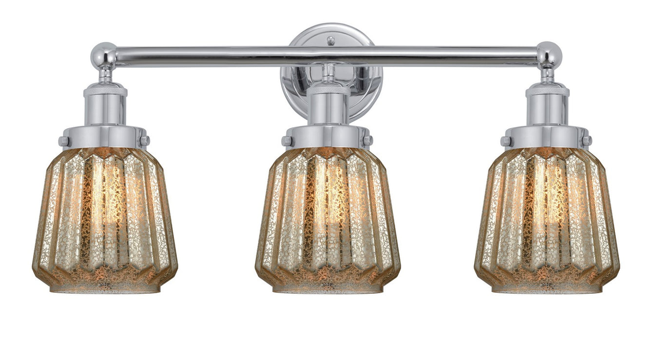 Innovations 616-3W-PC-G146 Three Light Bath Vanity, Polished Chrome