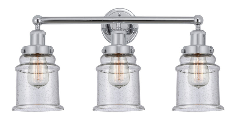 Innovations 616-3W-PC-G184 Three Light Bath Vanity, Polished Chrome