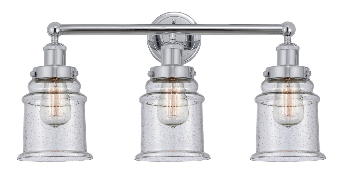 Innovations 616-3W-PC-G184 Three Light Bath Vanity, Polished Chrome