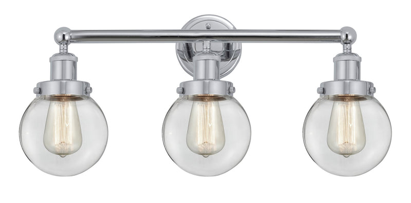 Innovations 616-3W-PC-G202-6 Three Light Bath Vanity, Polished Chrome