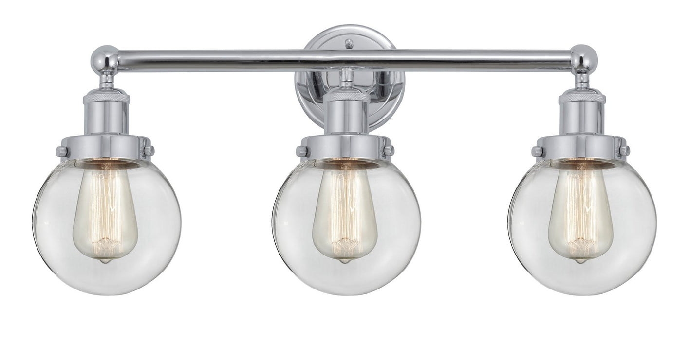 Innovations 616-3W-PC-G202-6 Three Light Bath Vanity, Polished Chrome