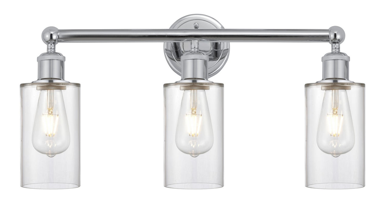 Innovations 616-3W-PC-G802 Three Light Bath Vanity, Polished Chrome