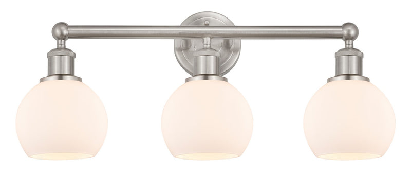 Innovations 616-3W-SN-G121-6 Three Light Bath Vanity, Brushed Satin Nickel